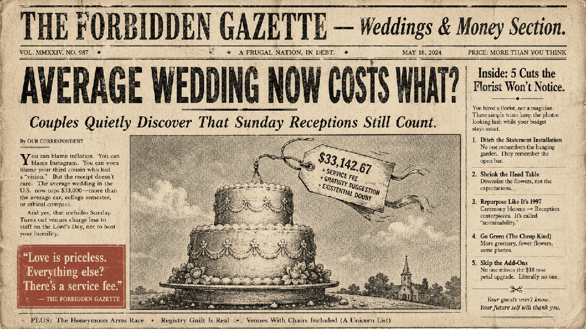 The Real Cost of a Wedding in 2026 (and Five Ways to Cut It Without Anyone Noticing)