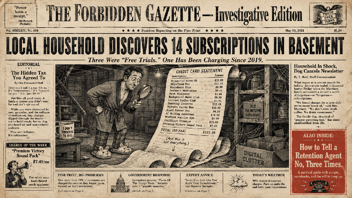 Sub-Hunting: How to Find $50-$200/Month Hiding in Your Recurring Charges