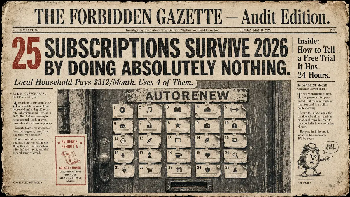 Mid-Summer Subscription Audit: 25 Services Most Households Are Still Paying For (and Why You Forgot)