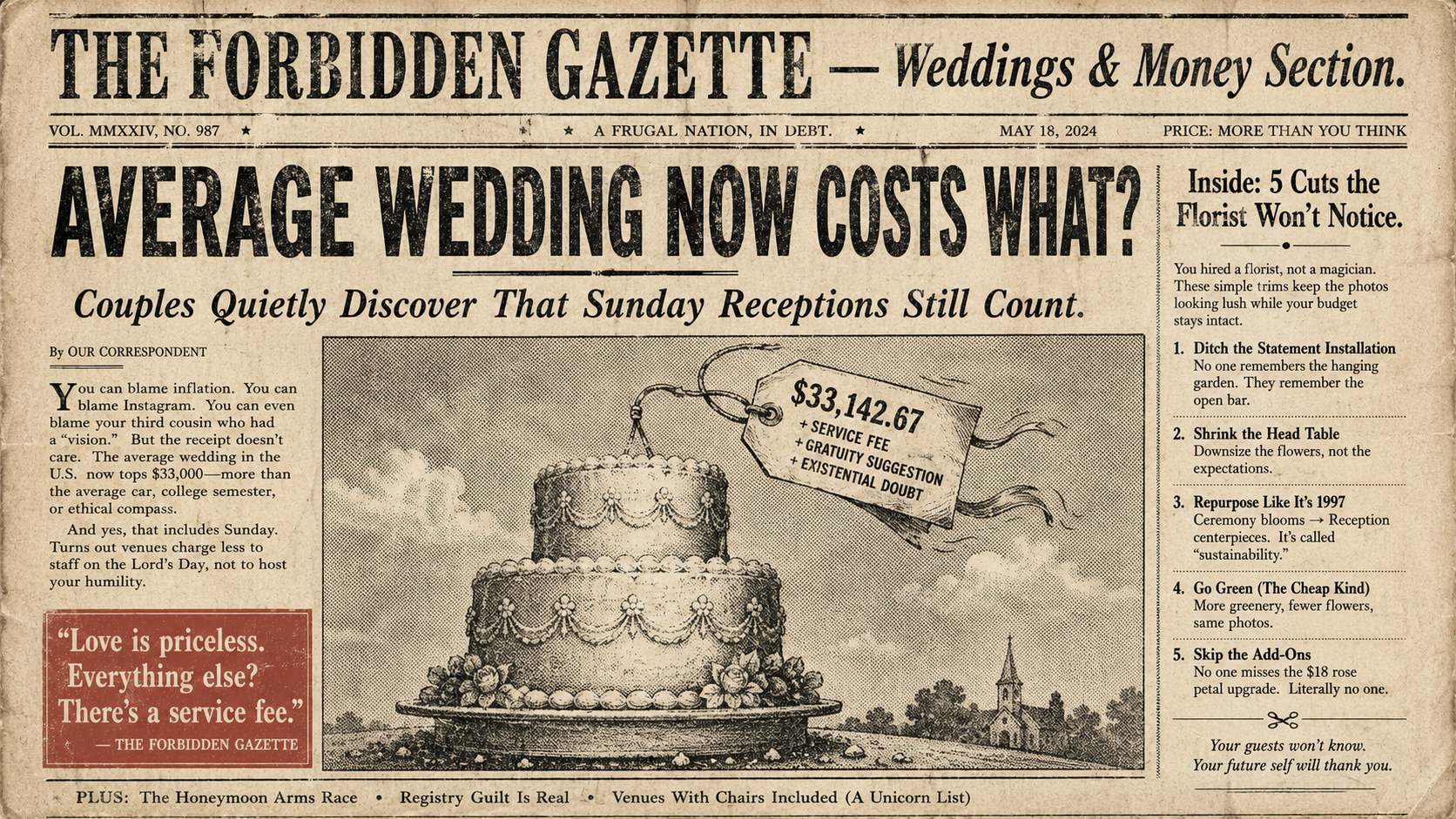 The Real Cost of a Wedding in 2026 (and Five Ways to Cut It Without Anyone Noticing)